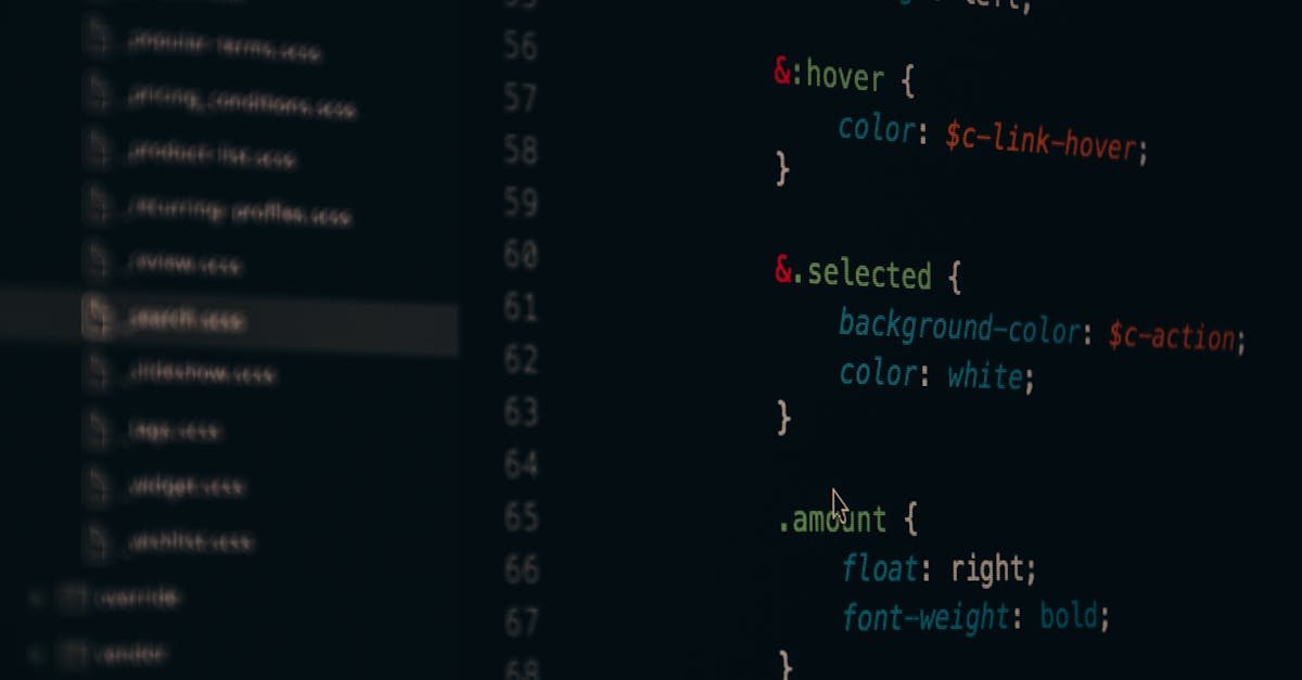 Lines of encoded programming data on a dark monitor