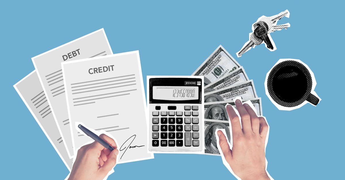 Working out loan repayments with money and documents