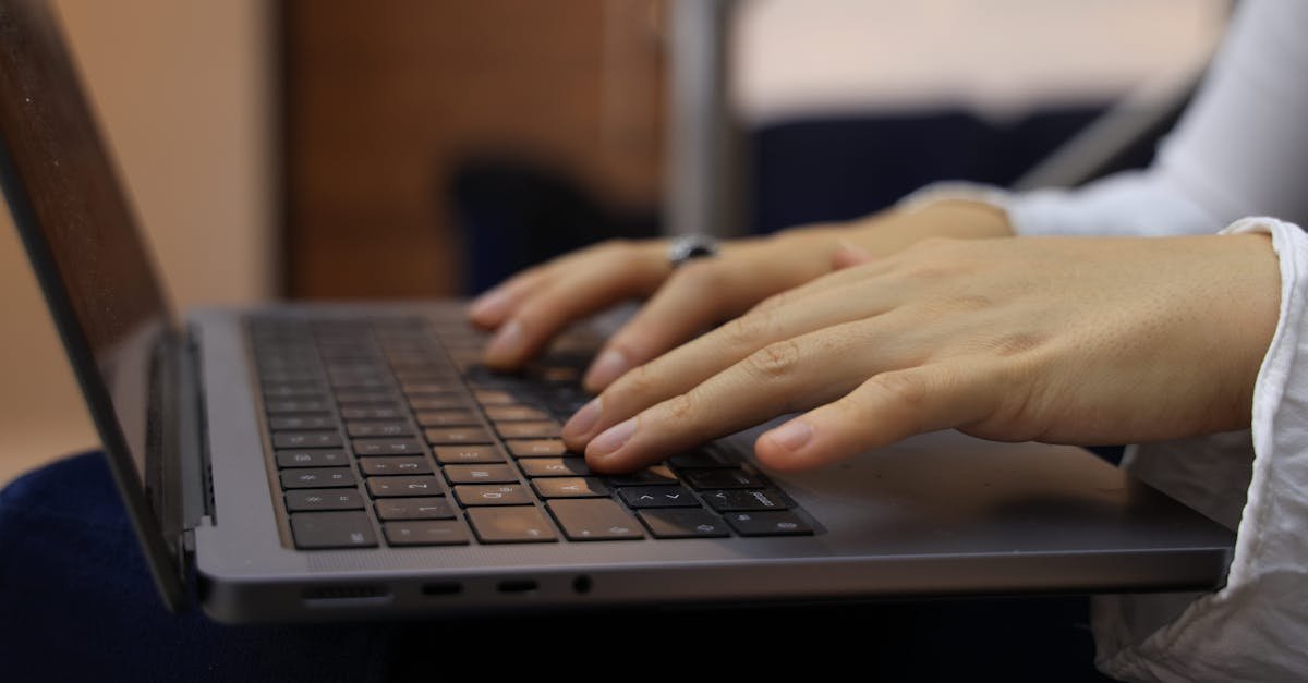 Writing a video description on a laptop keyboard