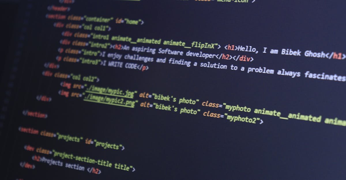 Structured data code representing schema markup